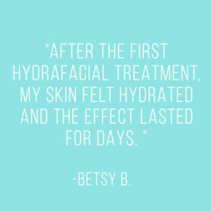 after the first treatment, my skin felt hydrated and the effect lasted for days